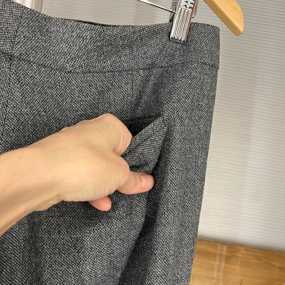 Elie Tahari 98% Wool Medium Gray Tweed Wide Leg Trouser Pants Sz 6 - Picture 9 of 15